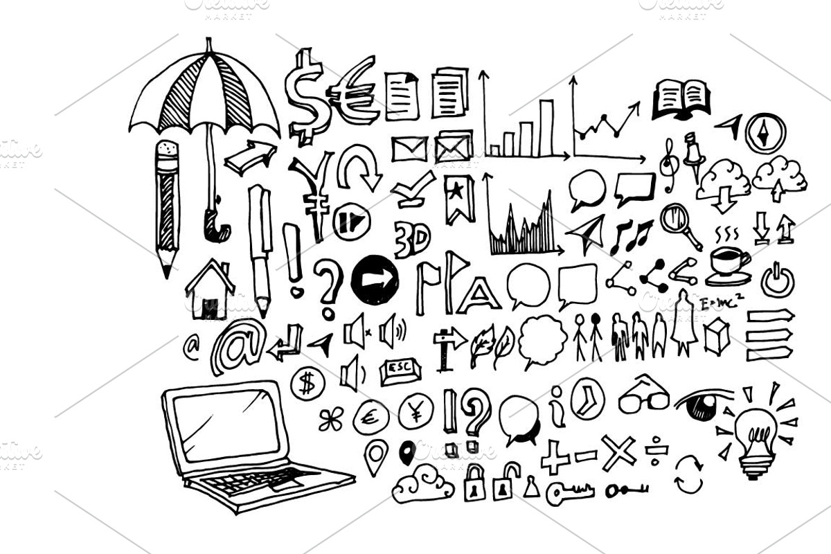 4657 Hand Drawn doodle elements, an Education Illustration by TKDoodle (Photo 25 of 77)