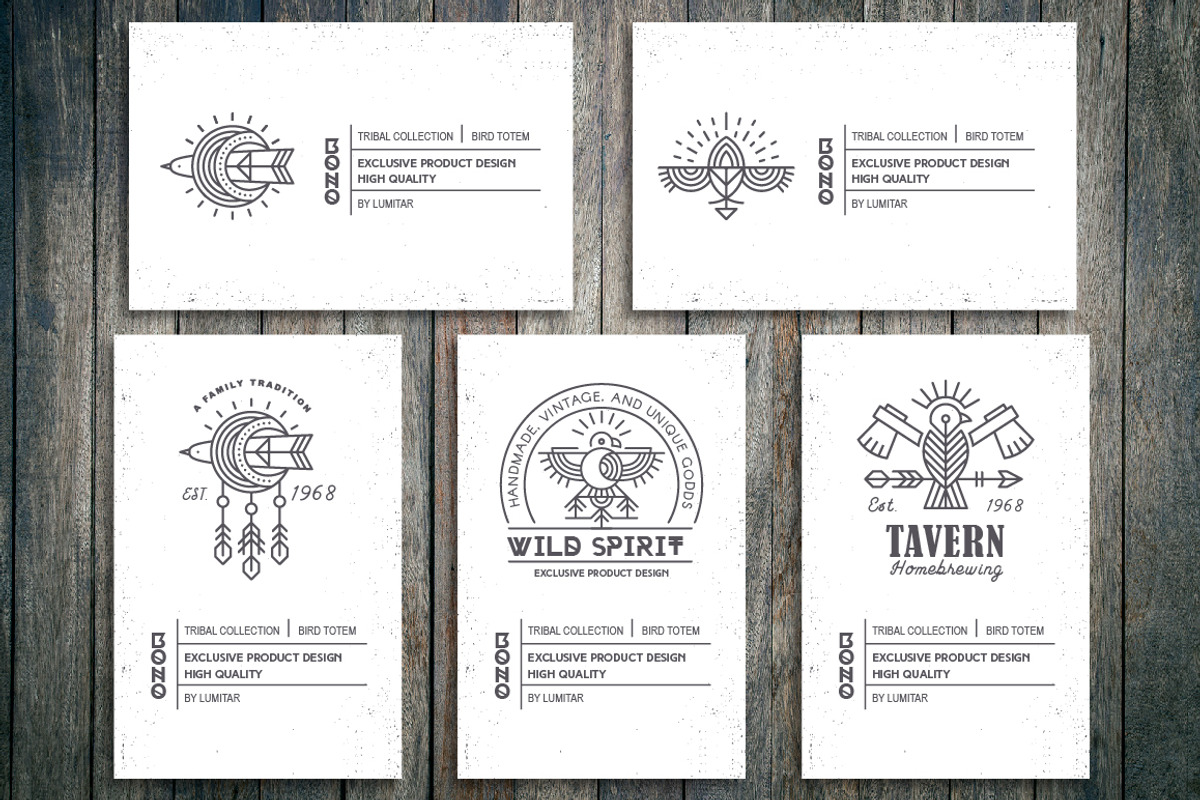 Bird Totem: Tribal Logo Design, an Illustration by Lumitar (Photo 8 of 10)
