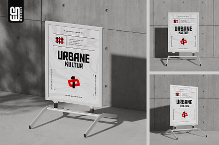 Advertising Sidewalk Sign Mockup