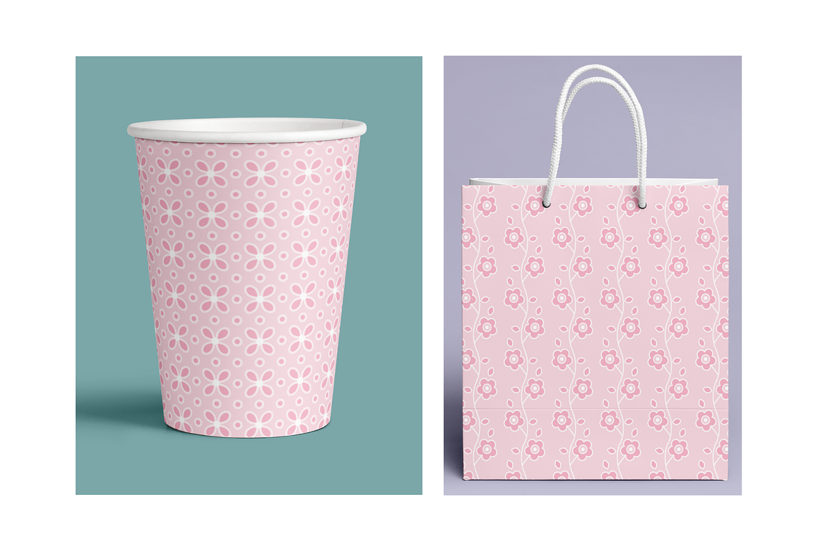 Seamless Pink Eyelet Patterns preview 3