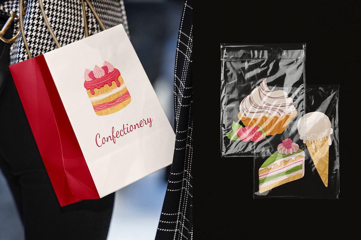 Cakes ice cream desserts cake slices, a Food Illustration by Neliakott ♥ (Photo 8 of 11)