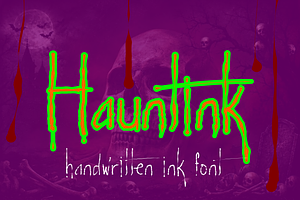 Hauntink - Horror Bleed Ink Font