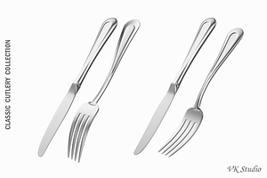 Classic Table Dinner Knife And Fork