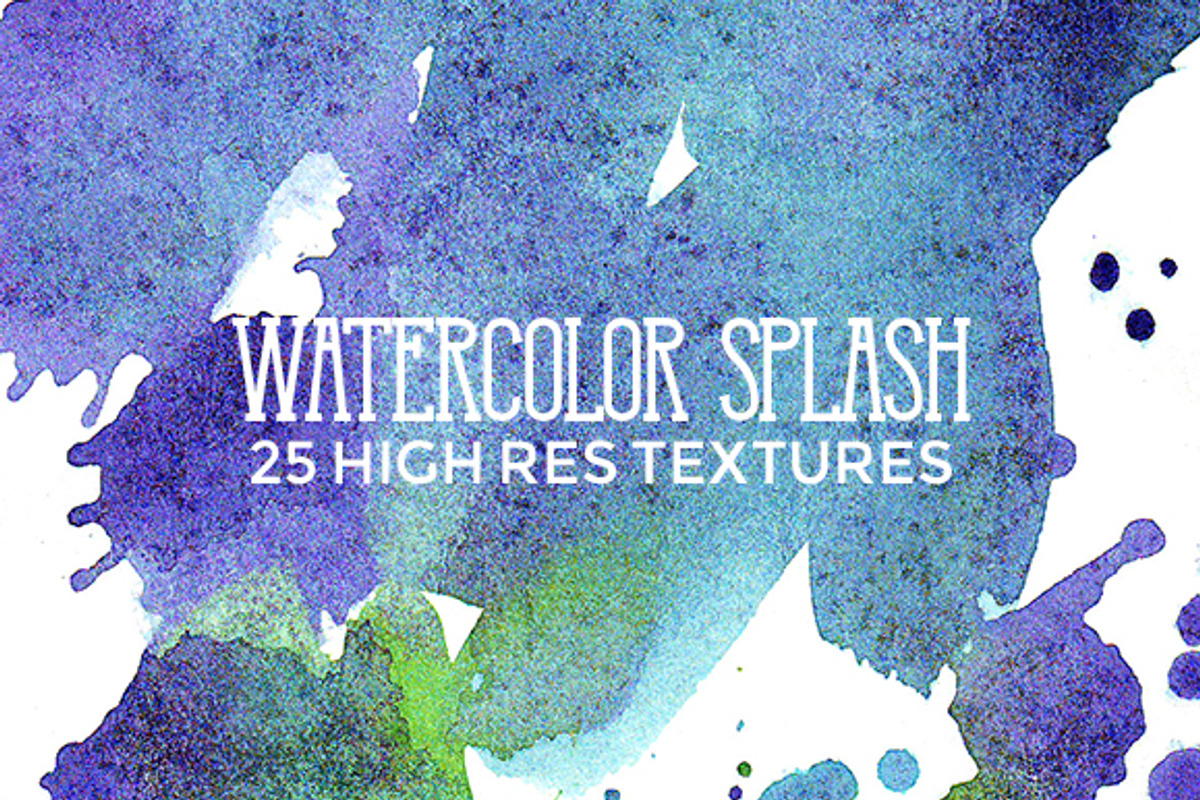 25 Watercolor Splash Textures preview 5