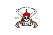 Pirates Logo, a Branding & Logo Template by Atlantis X Nurman Arbai (Thumbnail 1 of 2)