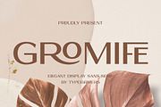 Gromife - Elegant Display Sans Serif, a Sans Serif Font by Typeformers (Thumbnail 1 of 6)