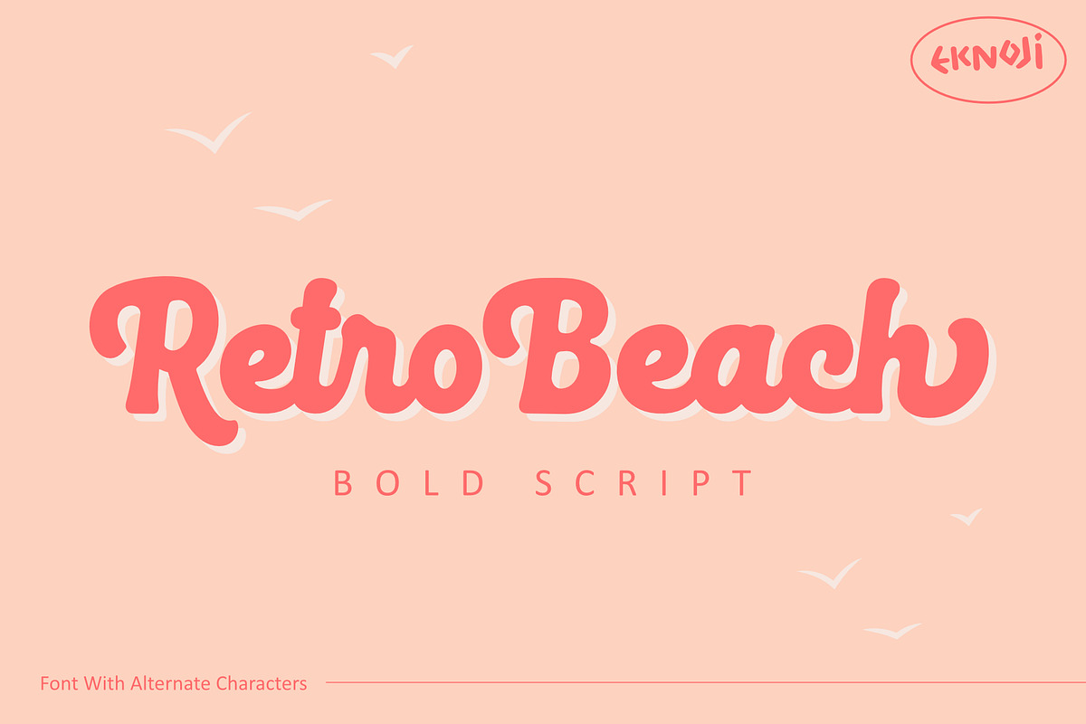 Retro Beach, a Script Font by eknojistudio (Photo 1 of 8)