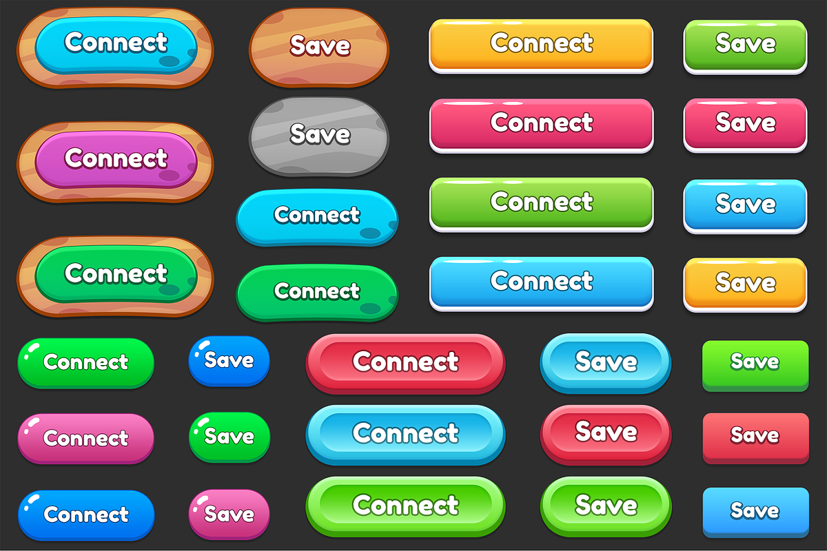 Buttons Set, an Object Graphic by KartInnka
