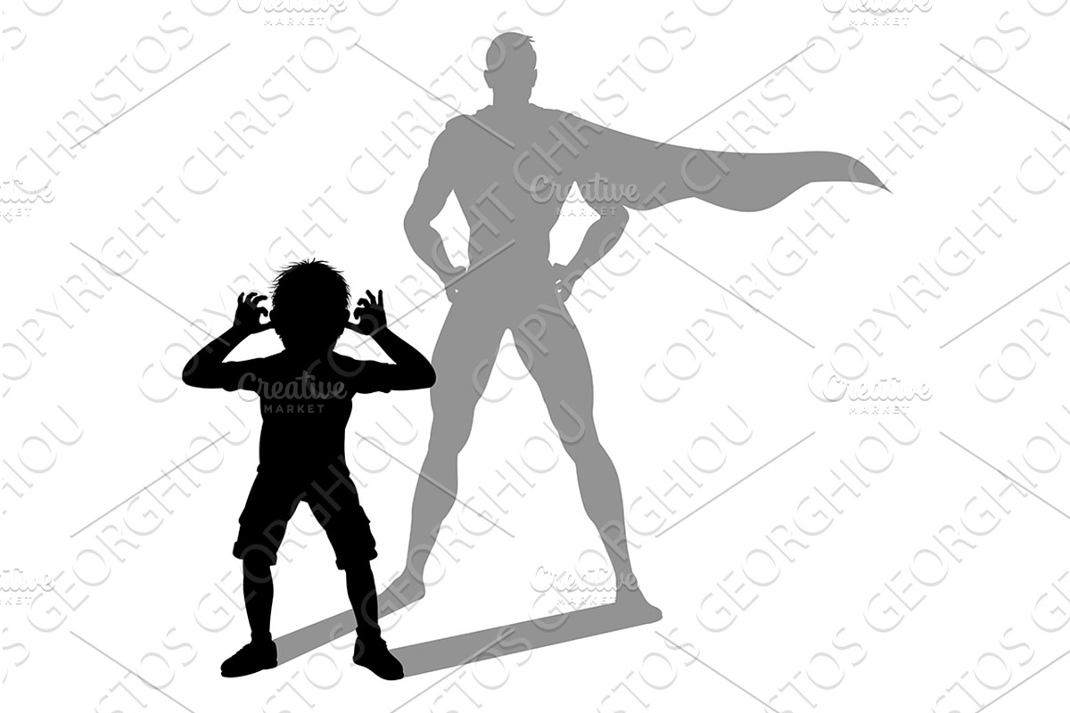 Superhero Child Kid With Super Hero, a Person Illustration by Christos Georghiou