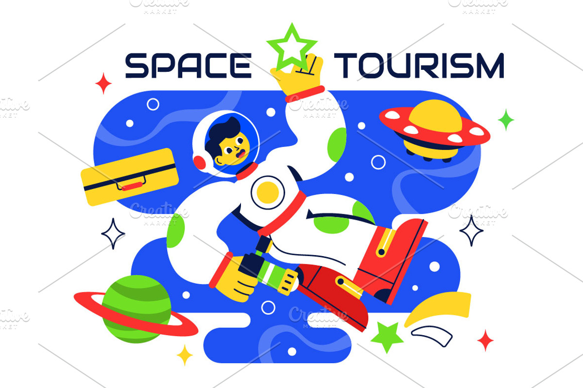 10 Space Tourism Illustration, a Person Illustration by denayunebgt (Photo 4 of 4)