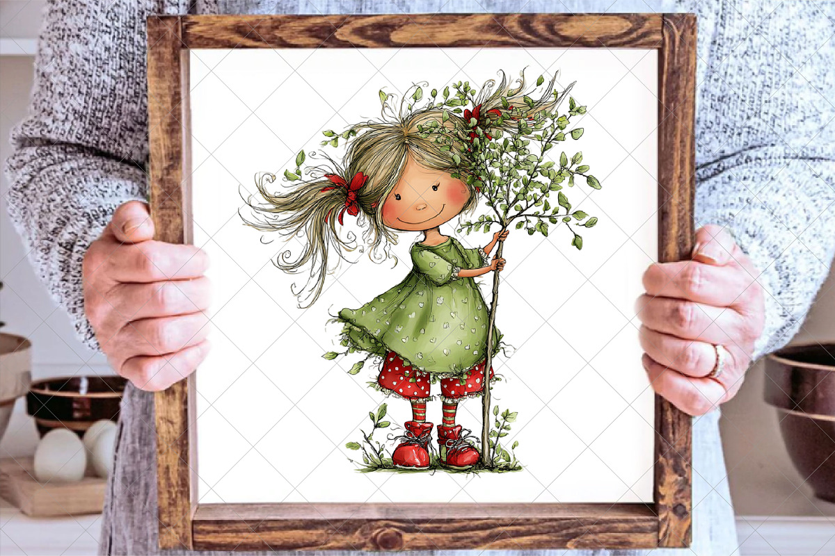 Christmas Whimsical Fairy Clipart, an Illustration by SinaCreation (Photo 4 of 7)