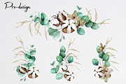 Eucalyptus and cotton, an Illustration by made by Tanya (Thumbnail 2 of 7)