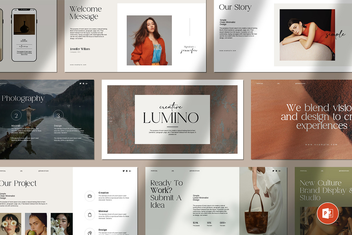 Lumino Minimal Presentation Template