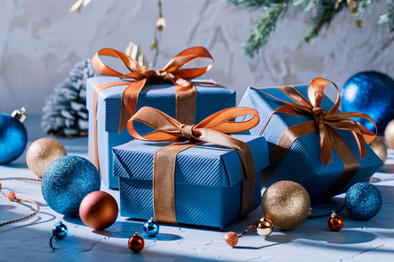 Festive Holiday Scene with Christmas, a Holiday Photo by angellodeco