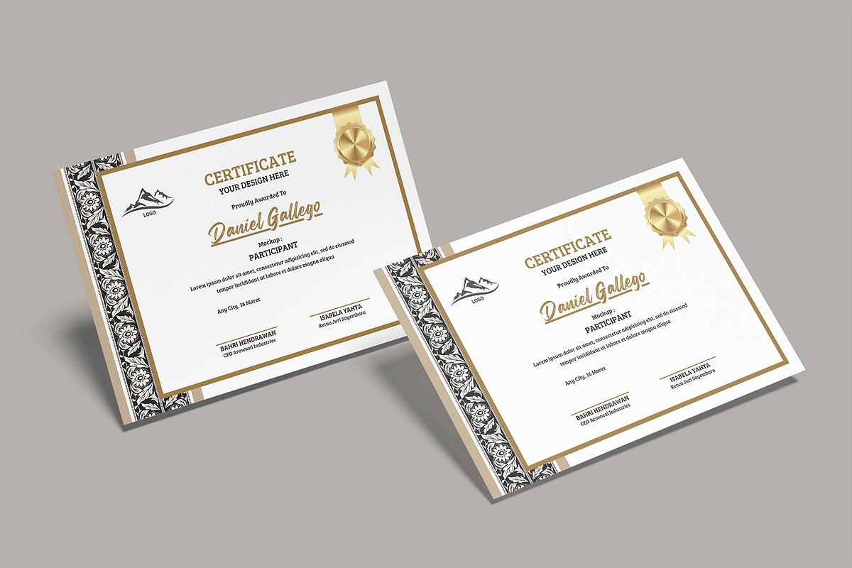 A4 Certificate Mockup, an Advertising Mockup by rizalamora (Photo 10 of 11)