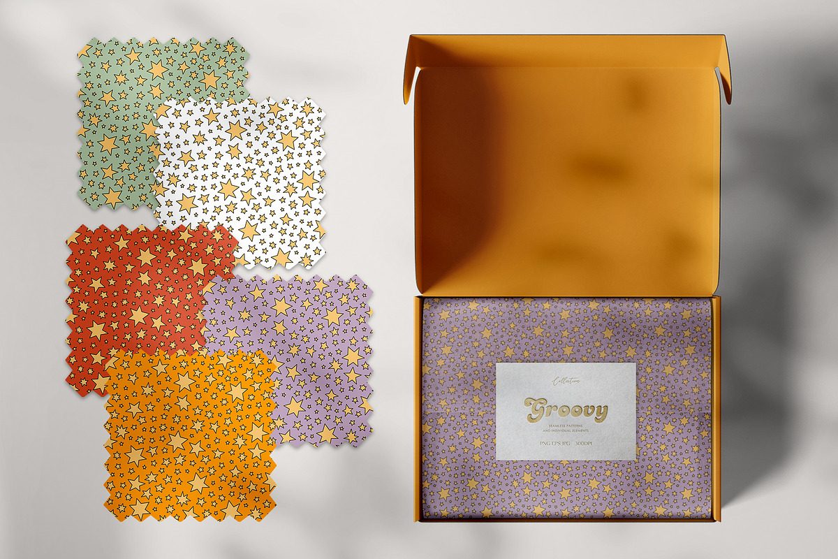 Groovy - Cliparts and Patterns, a Pattern Graphic by PatrushevaYana (Photo 6 of 14)