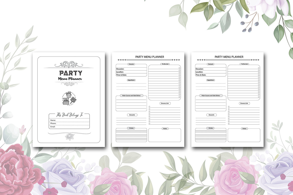 Party Menu Planner, a Stationery Template by design_hut (Photo 2 of 3)