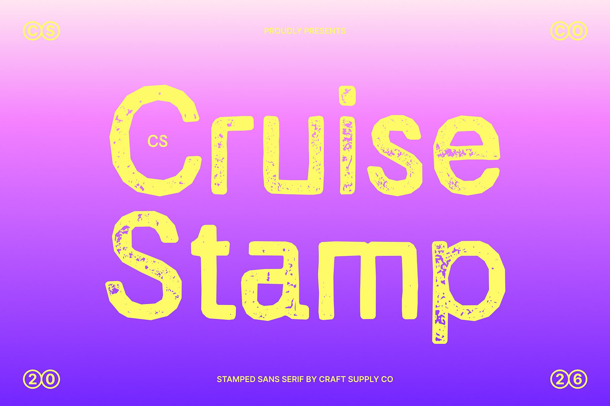CS Cruise Stamp, a Sans Serif Font by Craft Supply Co. (Photo 1 of 8)