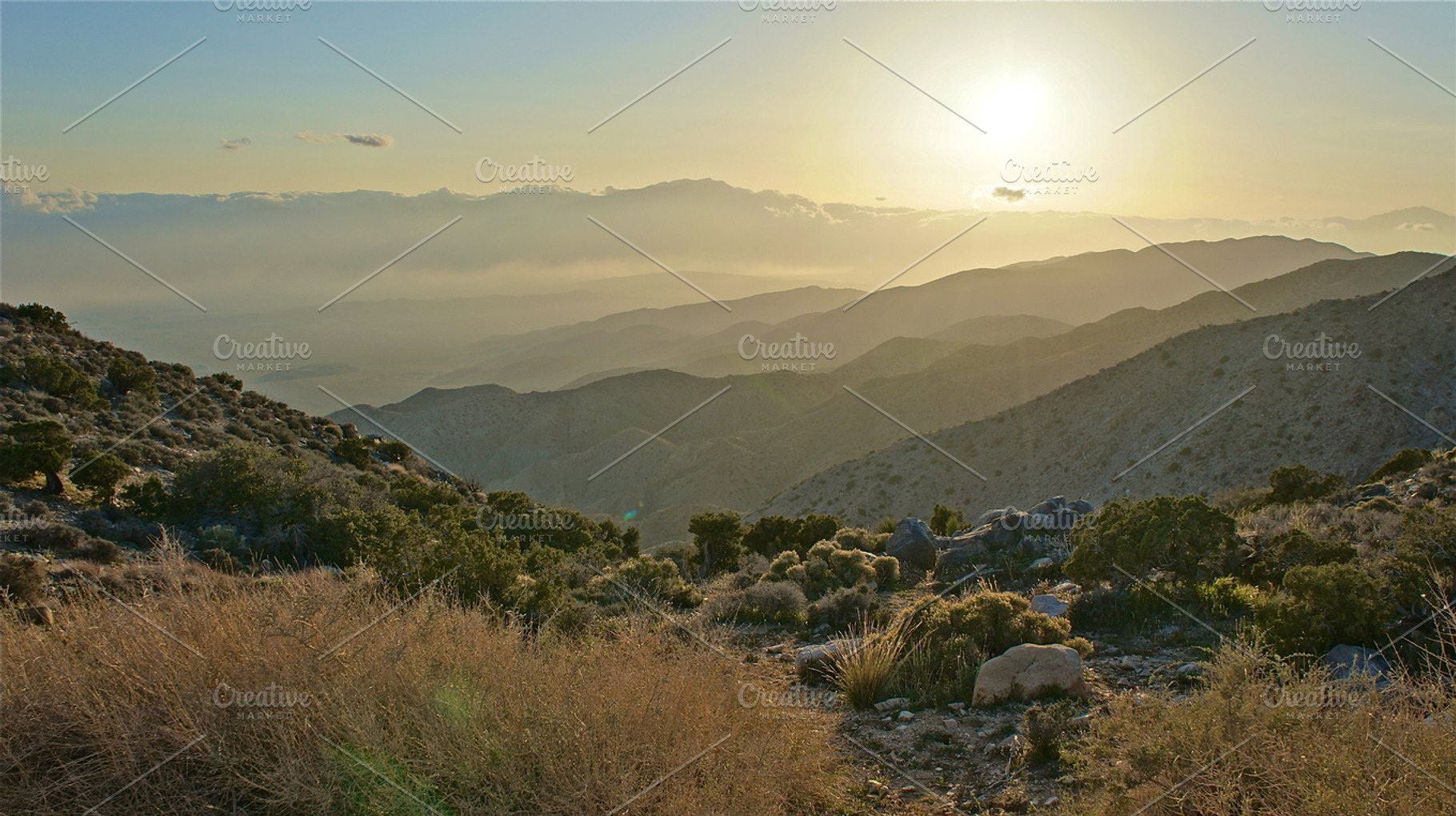 Layered Desert Mountains