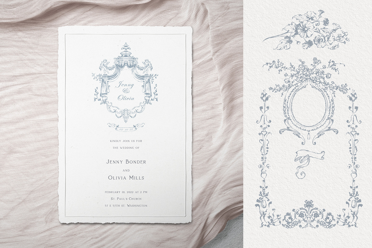 Baroque fine art clipart collection, an Illustration by Sensual Art (Photo 10 of 12)