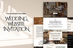 Elegant Boho Wedding Website Invite, a Templates & Theme by JOA CREATIVE LAB