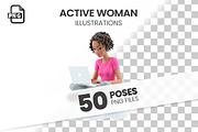 Active Woman – Set of 50 Poses, a Person Illustration by 3DMask (Thumbnail 1 of 6)