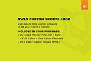 Owl | Custom Sports Logo, a Branding & Logo Template by Doug Houvener (Thumbnail 2 of 2)