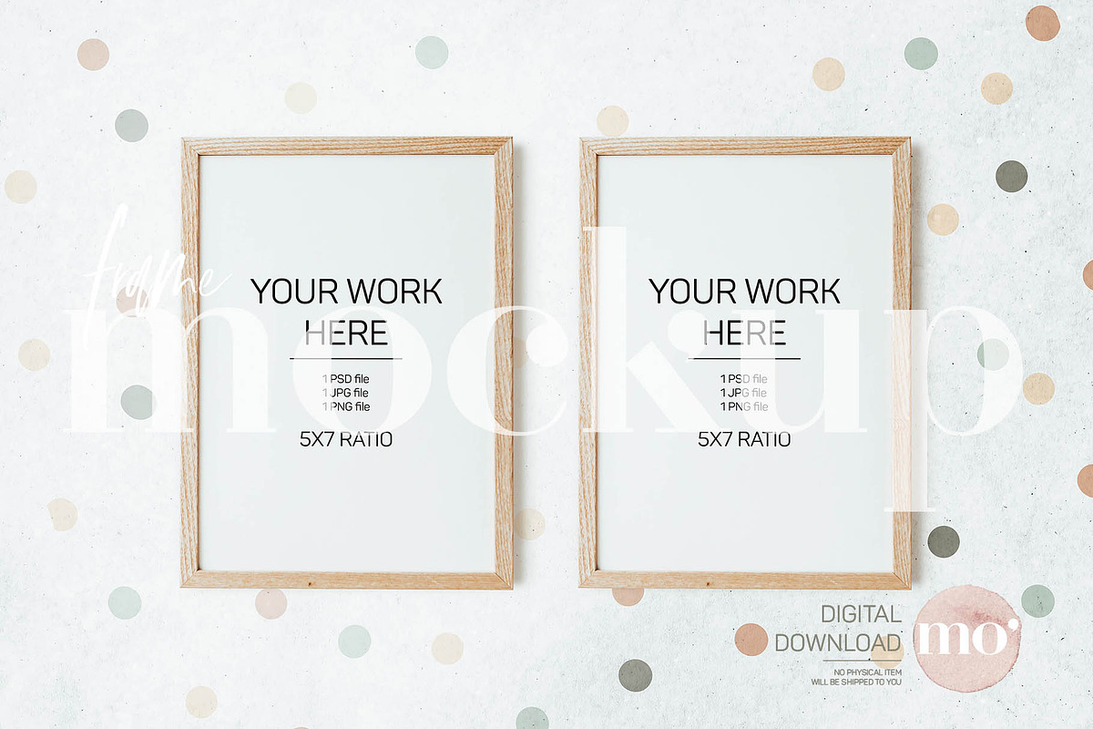2 Wood Frames Mockup, Kids room, a Product Mockup by MoMockups (Photo 2 of 3)