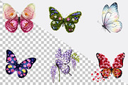 Floral Butterfly PNG Butterflies Cli, an Illustration by SVGArt (Thumbnail 3 of 7)