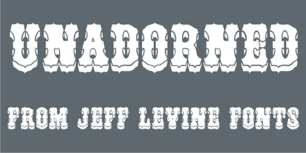 Unadorned JNL, a Font by Jeff Levine Fonts