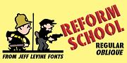 Reform School JNL, a Sans Serif Font by Jeff Levine Fonts (Thumbnail 1 of 5)