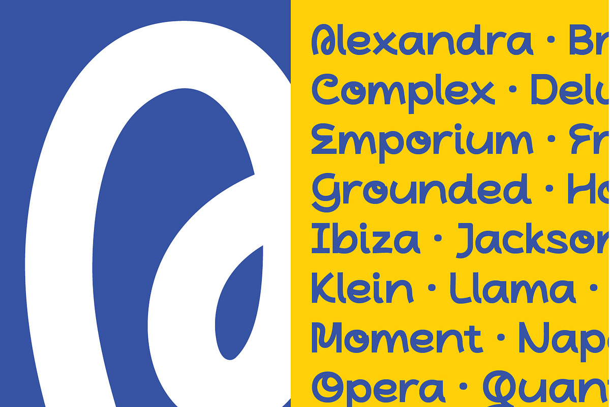 Aguilar - Playful Display, a Sans Serif Font by Haps Space (Photo 5 of 14)