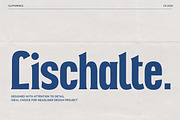 Lischalte Typeface, a Serif Font by Glyphminds Studios (Thumbnail 1 of 10)