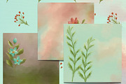 Botanical Watercolor Backgrounds, a Background Graphic by Kandace Lalo Designs (Thumbnail 3 of 4)