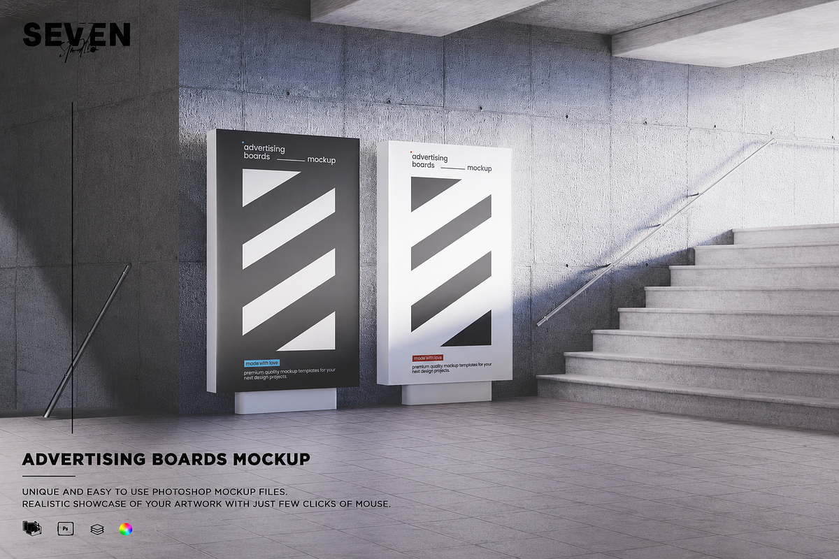 Underground Advertising Board Mockup, an Advertising Mockup by Se٧enStudio (Photo 1 of 2)