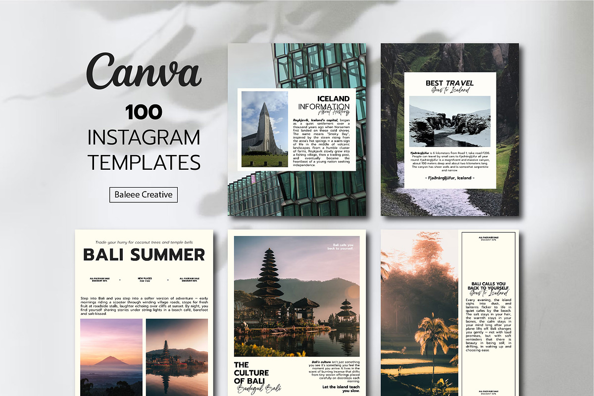 Travel Agent Instagram Templates Canva preview 7