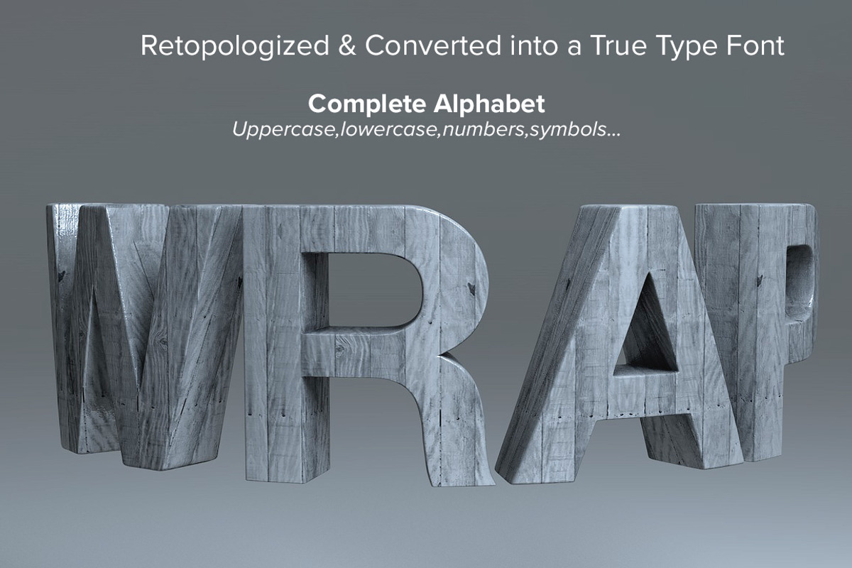 MS Helen Typeface for 3D preview 7