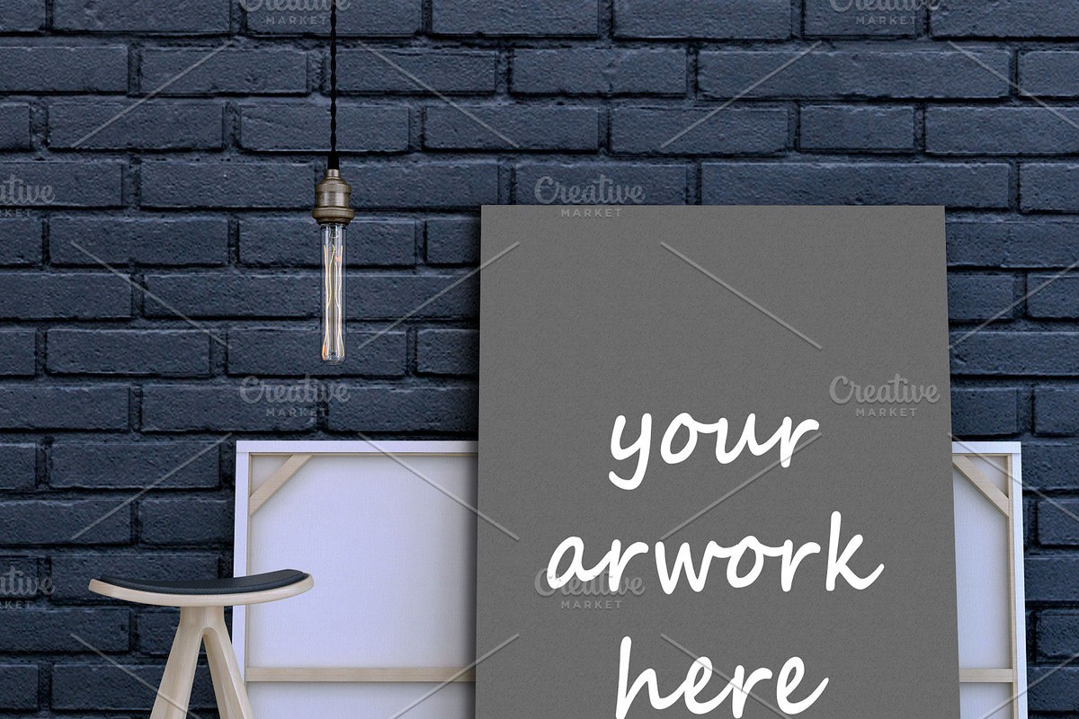 Canvas Scene Mockup, a Print Template by desgiant (Photo 3 of 4)
