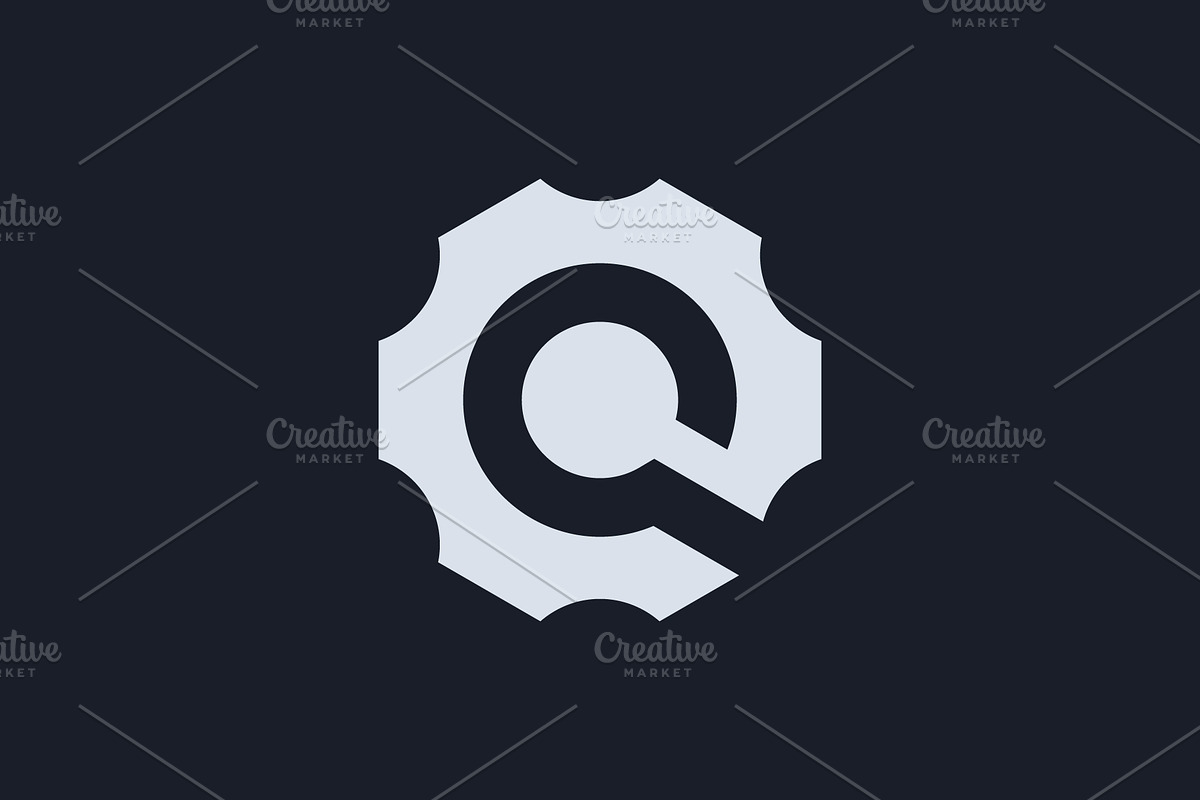 modern and simple letter Q gear logo, a Branding & Logo Template by Rasagama Studio