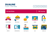 90 Amenities Icons - Dualine Flat, a Solid Icon by Flat Icons (Thumbnail 1 of 4)