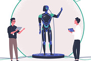 Presentation of robot scene, a Technology Illustration by Good Studio (Thumbnail 2 of 3)