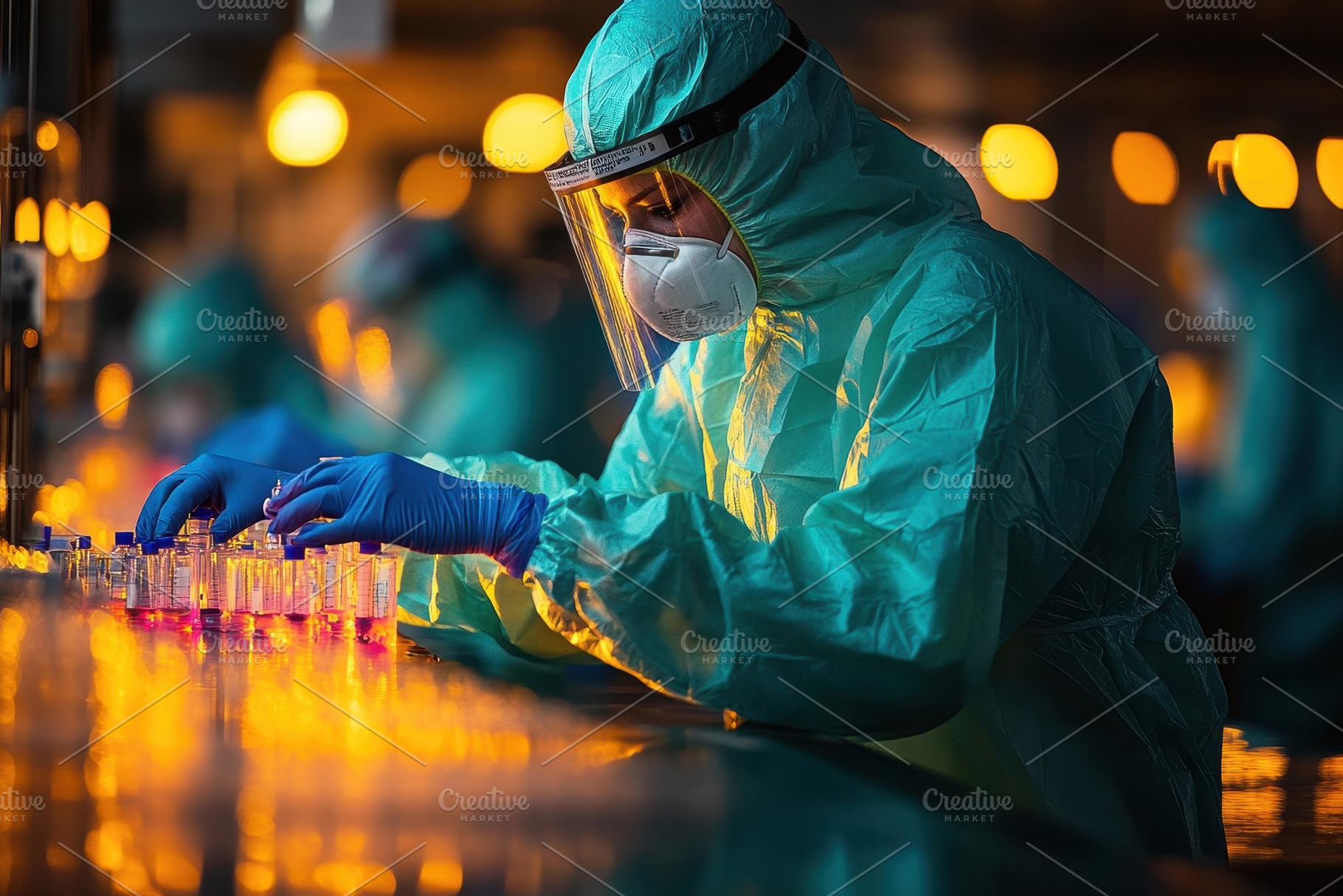 Laboratory technician conducts exper, a Photo by Tanuart