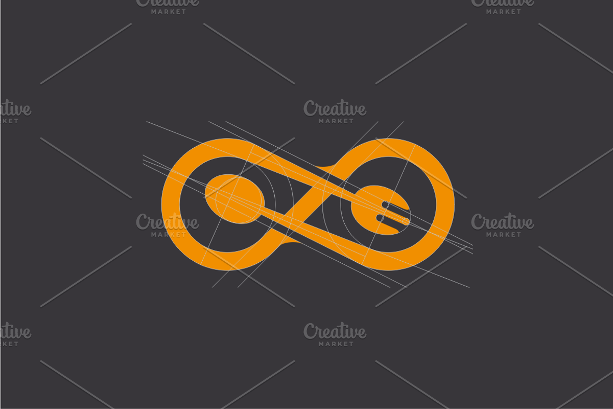 Eat Infinity Fork & Spoon Logo, a Branding & Logo Template by yopie (Photo 3 of 5)