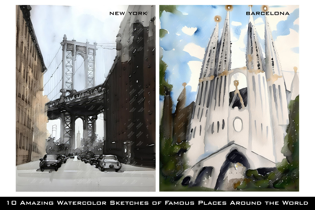 World famous places collection, an Illustration by SketchArtStudio (Photo 4 of 9)