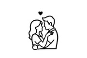 Couple Love Silhouette Bundle, an Illustration by jahid234 (Thumbnail 39 of 48)
