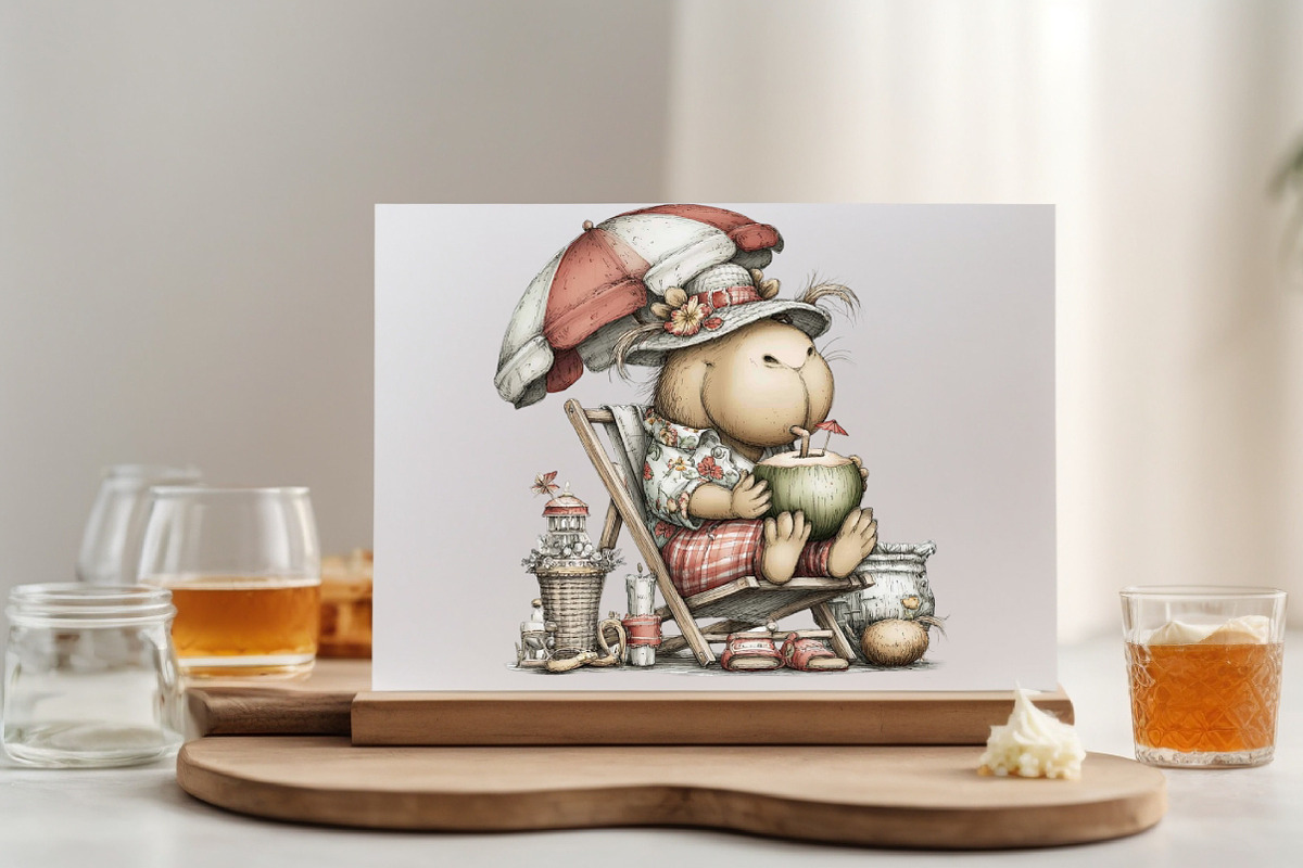 Summer Funny Capybara Clipart Bundle, an Illustration by SVGArt (Photo 4 of 9)