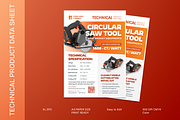 Technical Product Data Sheet, a Flyer Template by MMPixelCraft (Thumbnail 1 of 6)