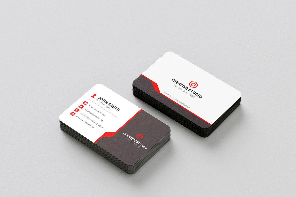 Simple decent business card 3 Colors, a Business Card Template by Bilawal Samoon (Photo 4 of 4)