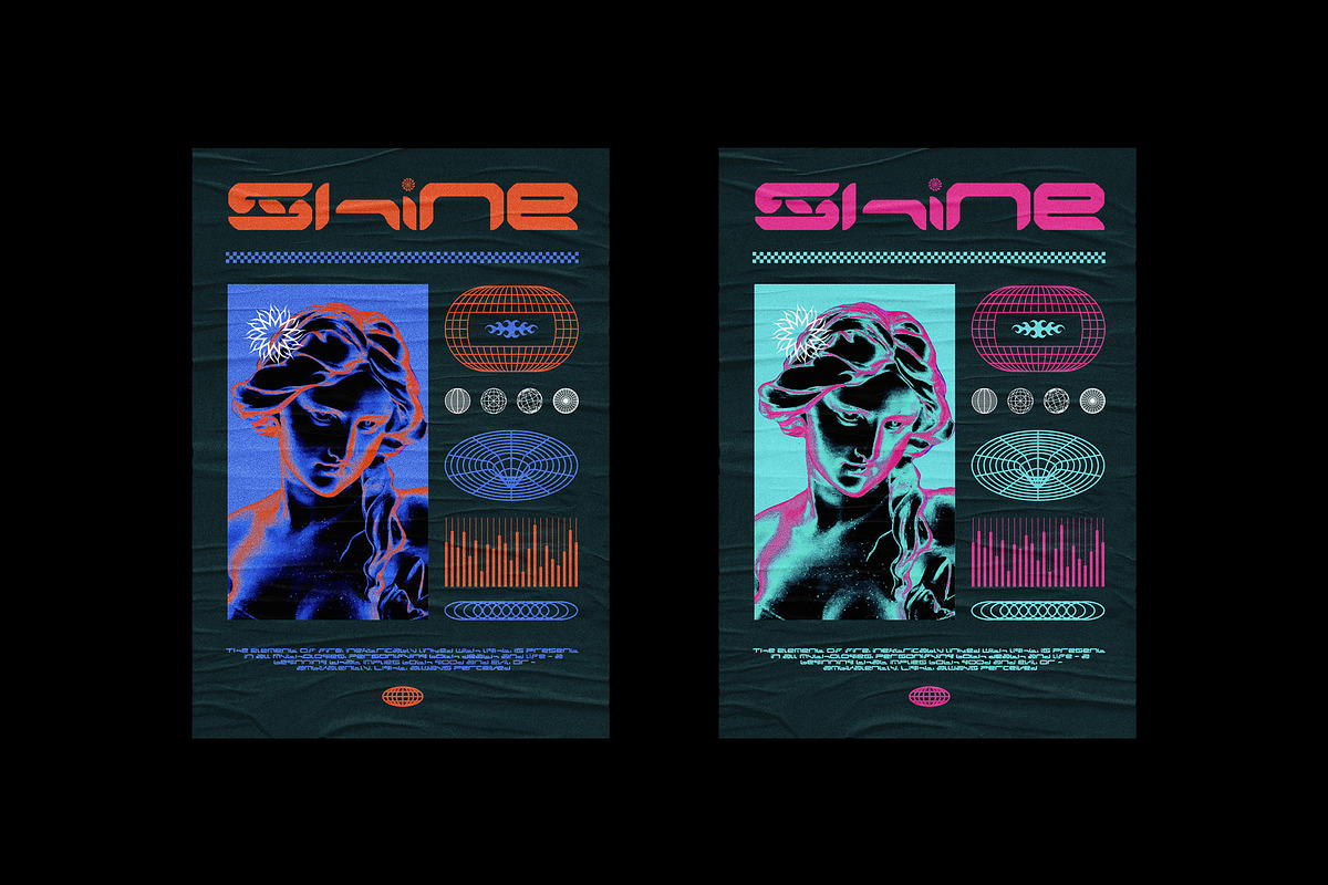 Retro-Futuristic Shapes Collection, an Object Graphic by pixelbuddha.net (Photo 10 of 17)