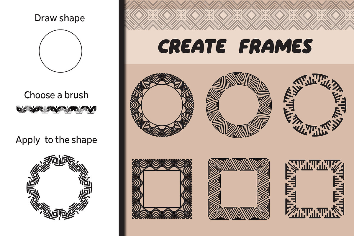 110 Ethnic Pattern Brushes, a Brush Add-On by Elinorka (Photo 3 of 10)